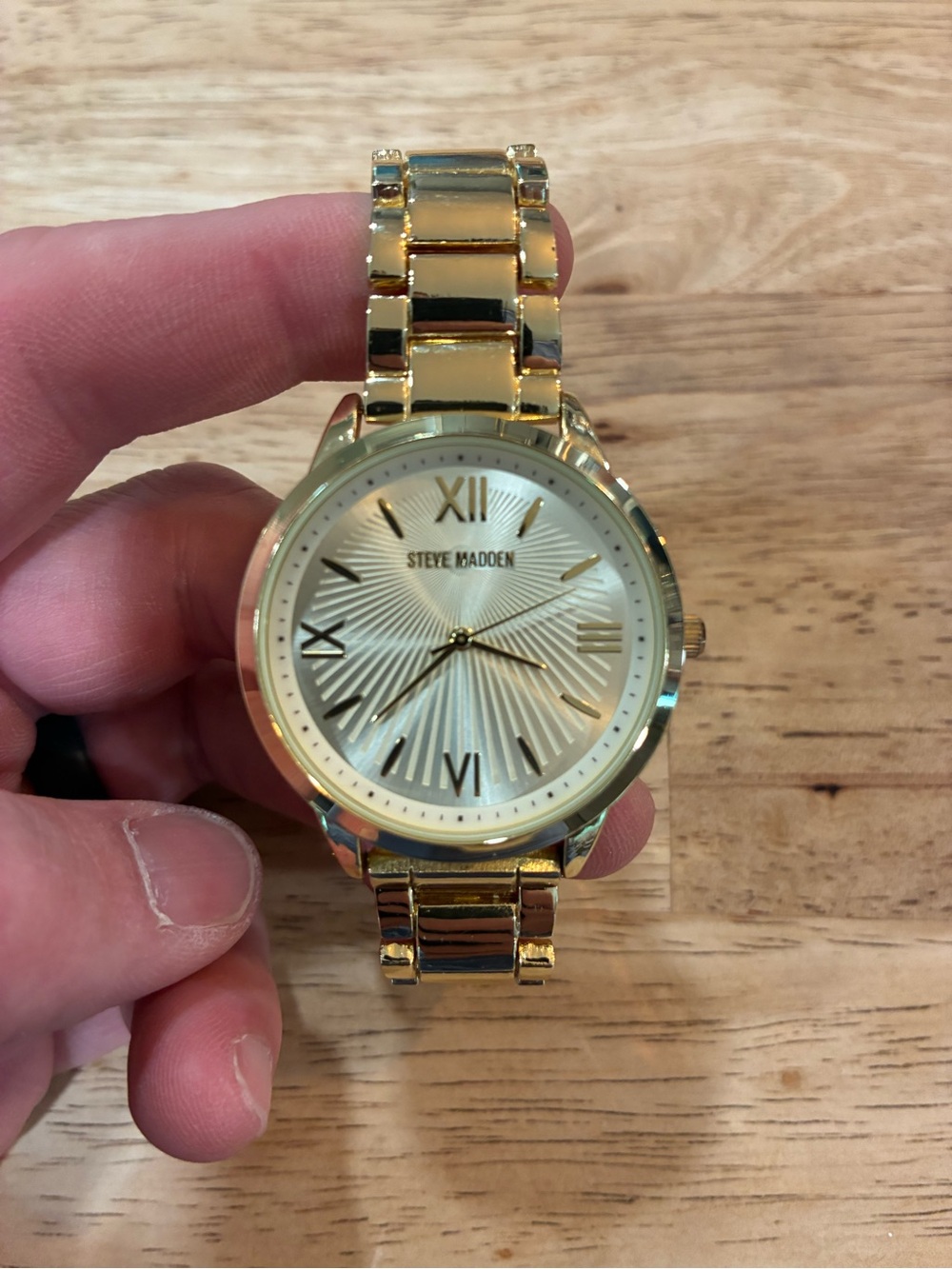 Steve Madden Gold-Tone Men’s Bracelet Watch - Gold